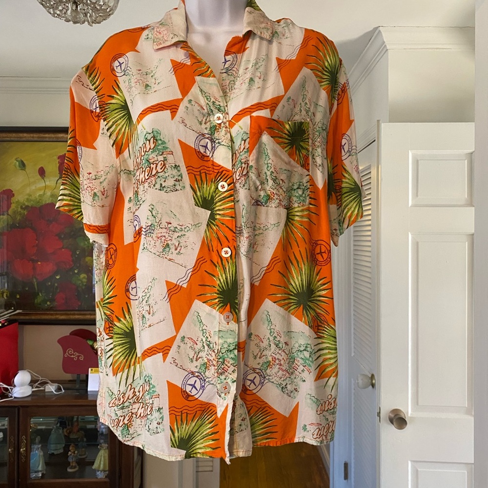 Urban Outfitters Ladies Oversized Camp Shirt